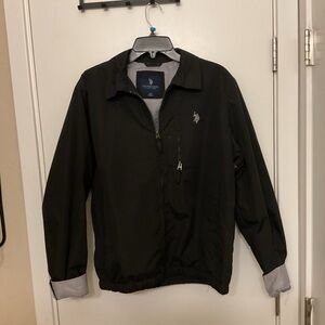 U.S. Polo Assn. Men's Black Windbreaker